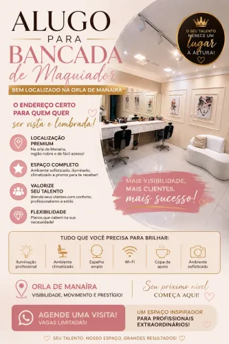 Alugo bancada para maquiador
