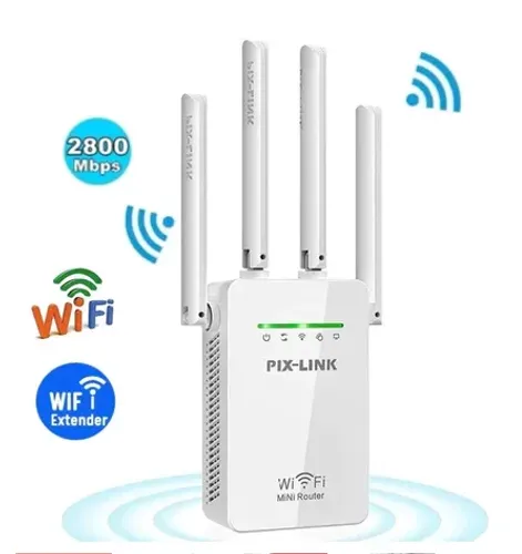 Repetidor Wifi 2800m 4 Antenas Amplificador De Sinal - Melhore a Conexão da sua Internet