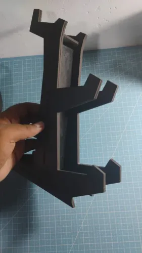 Suporte em MDF para 2 controles e um headset