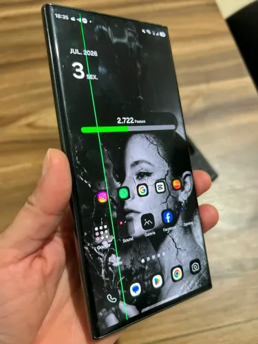 Tela samsung s23 ultra original linha verdee