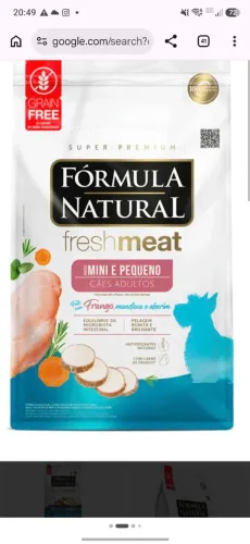 2 pacotes de 2,5 kg Ração fórmula natural cão adulto 
