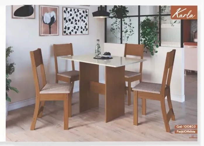 MESA DE JANTAR 4 LUGARES 1,08X 0,68
