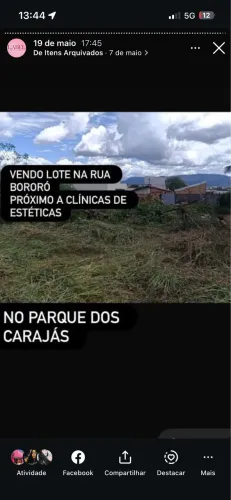 Vendo lote no parque dos Carajás bem localizado 