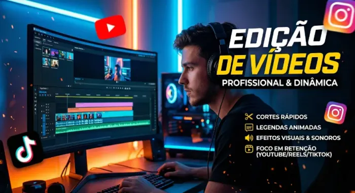 Edição de Vídeos para YouTube, Shorts e Reels