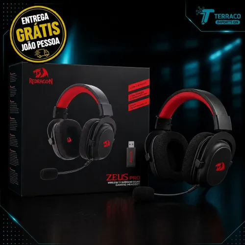 Headset Gamer Redragon Zeus Pro Wireless 7.1 