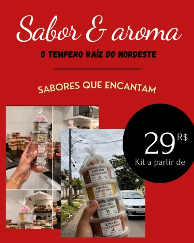 Kit de temperos essenciais 