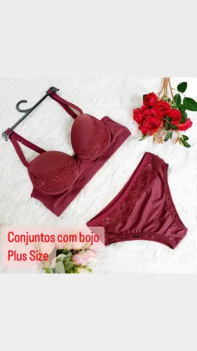 Conjuntos lingerie Plus size com bojo