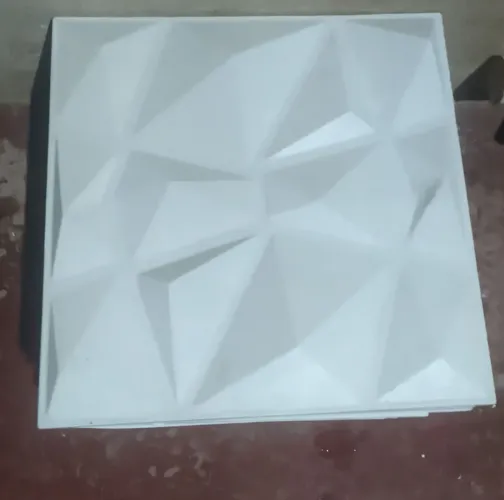 Kit 7 Placas 3d diamante de gesso 29x29