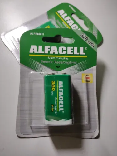 Vendo bateria recarregável de 9 Volts
