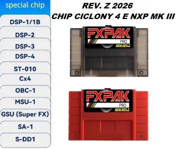 Everdrive Super Nintendo Sd2snes FXPAK PRO Rev.Z com Chip Ciclone 4 e MKIII Cartao 16gb