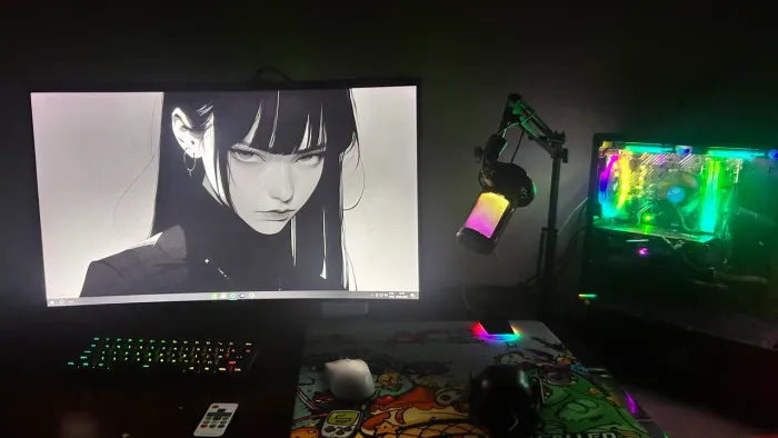 Pc gamer full rgb cores personalizadas com monitor 240hz