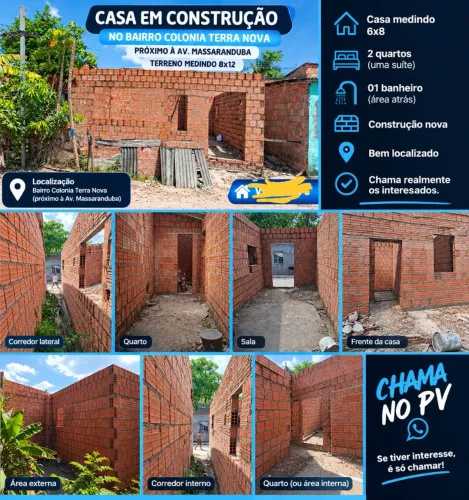Construção bem localizada valor pra vender logo .faça uma visita