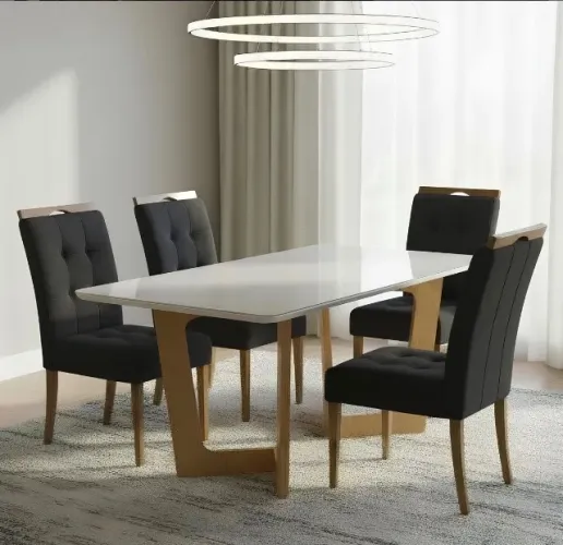 Mesa Bellagio 120 com 4 Cadeiras Verona