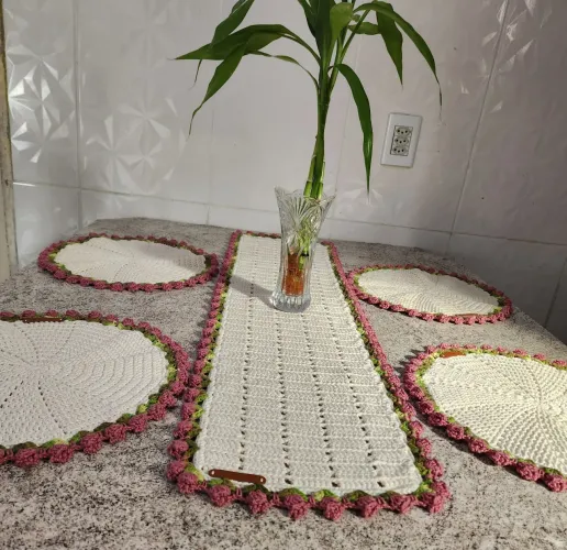 Jogo sousplat croche