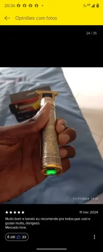 Máquina maquininha de cortar cabelo barbeador elétrico aparador de pelos Profissional