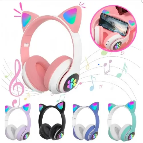 Fone Bluetooth gatinho 