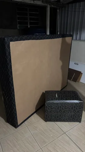 Base box casal +. puf baú 