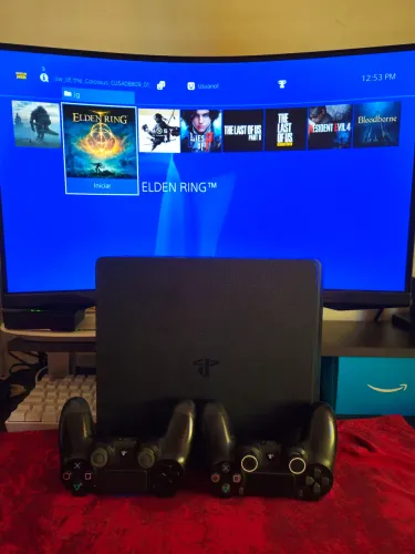 PS4 SLIM DESBLOQUEADO + 2 CONTROLES E 8 JOGOS