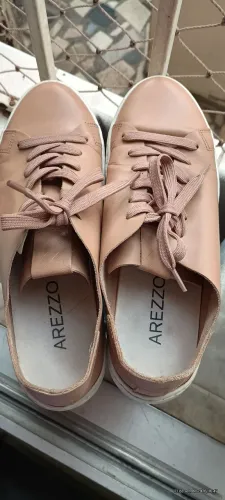 Tênis Couro Arezzo Nude Cadarço 36