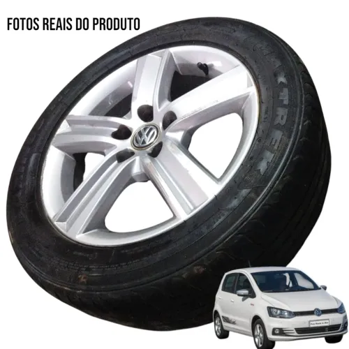Pneu Com Roda 195/55r15 Vw/novo Fox Cl Mb 2016 Original 