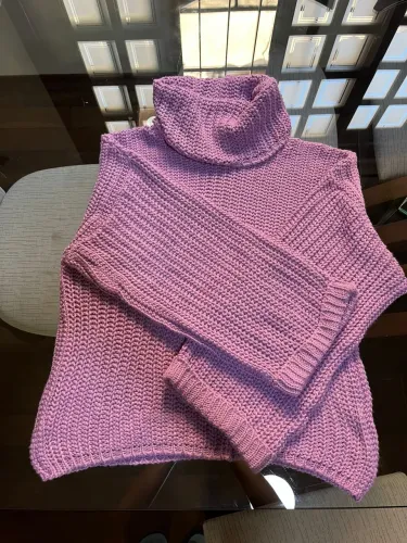 Blusa tricô lilás