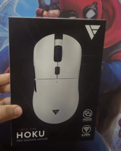 mouse gamer force one hoku pro wh 26.000 dpi 4 switchs alternaveis dual mode wireles ou wi