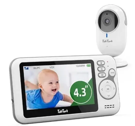 TakTark Babá Eletronica BM612 - Câmera e Tela de 4.3" - Completa na Caixa