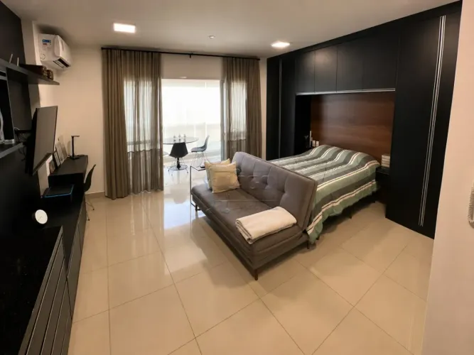 Apartamento mobiliado de 44m² com 01 banheiro para locação - Bosque das Juritis