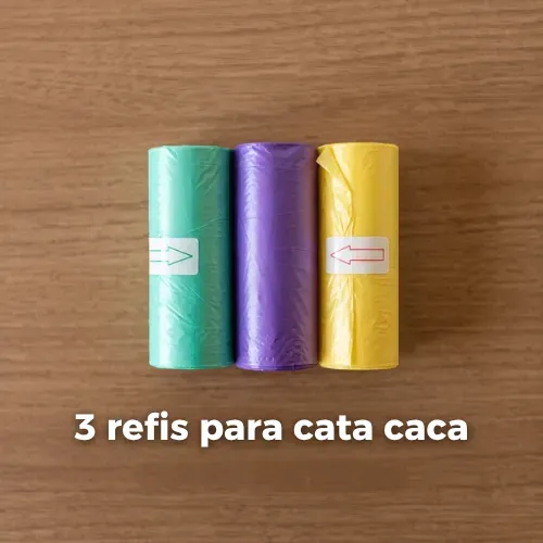Refil cata caca com 3 unidades