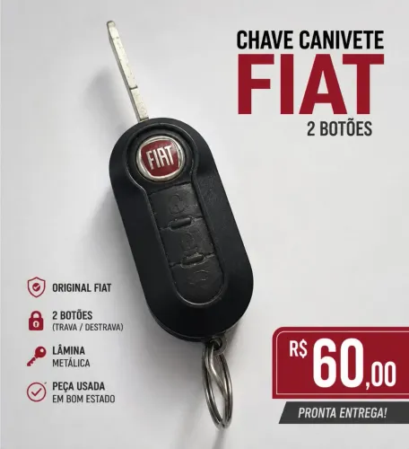 ? Chave Canivete Fiat 2 Botões - Original Usada