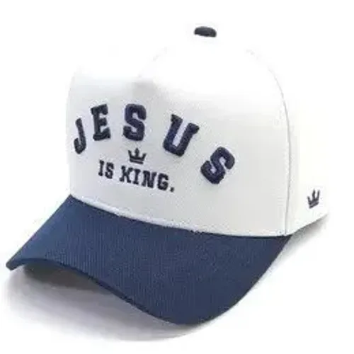 Boné Jesus is King - Branco e Azul