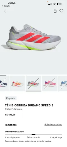 TÊNIS ADIDAS CORRIDA DURAMO SPEED 2