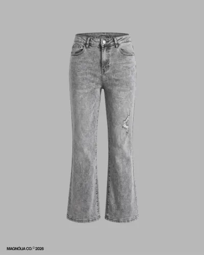 calça bootcut grafite