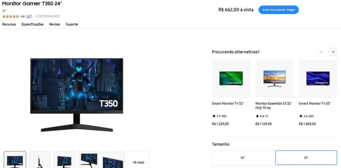 Monitor Samsung T350
