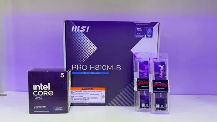 KIT UPGRADE PRO H810M-B + INTEL ULTRA 5 245KF + 32GB KINGSTON FURY 5600MHZ