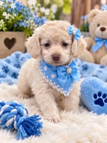 Encantadora poodle fêmea para você micro toy