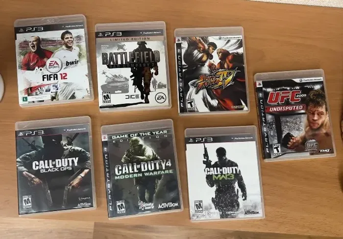 Mídia Física - Lote com 7 Jogos PS3