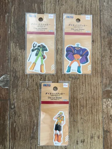 Kit com 3 Adesivos Colecionáveis One Piece Daiso Japan (Novos)