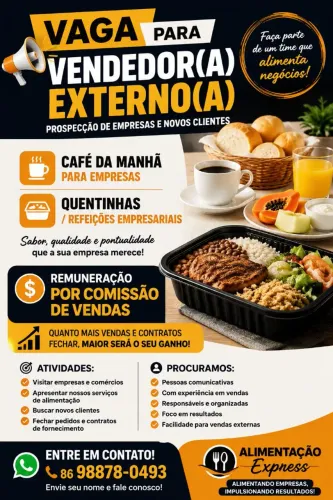 Vaga para vendedor externo