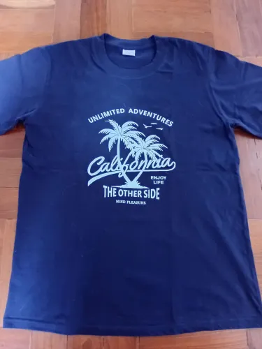 Camiseta Algodão Azul Marinho