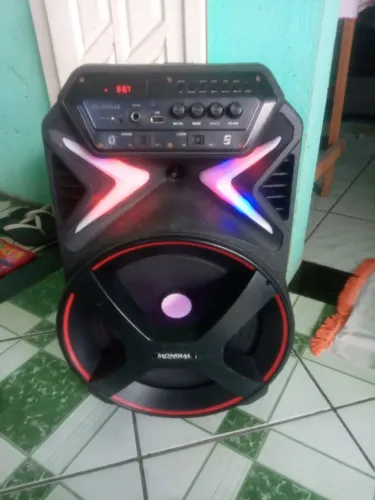 Caixa. Amplificada. Mondial. CM-400. Watts. RMS. Leia.