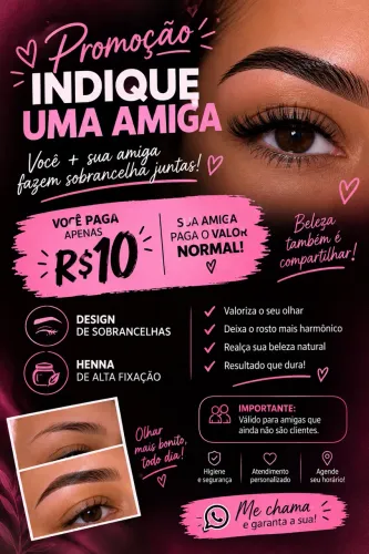 ? PROMOÇÃO SOBRANCELHA + HENNA |