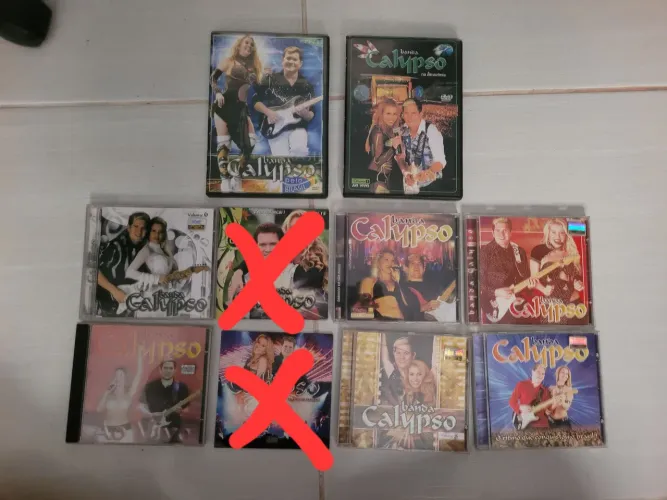 Coleção dvs e CDs banda calypso