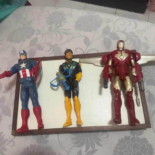 Brinquedos Max Stell + Iron Man + Capitão América