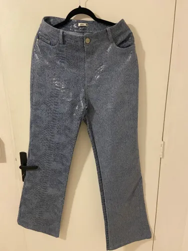 Calça Jeans Animal Print Brilho Elva Tam. M | Excelente Estado