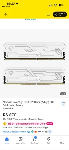 Memória Ram 16gb (2x8gb) Ddr4 3200mhz CI16