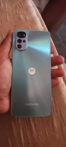 Moto E 22 64g azul (trinco na parte inferior direita)