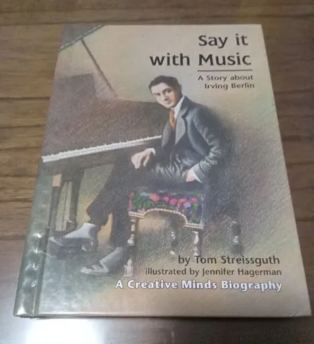 Livro em inglês biografia Jazz Say It With Music A Story about Irving Berlin