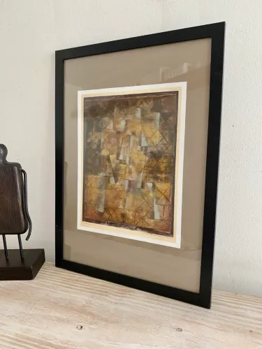 paul klee - Der Gott des nördlichen Waldes - arte emoldurada 45x33 cm - quadro