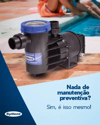 Bomba com pré-filtro 1/3cv - Syllent para piscinas